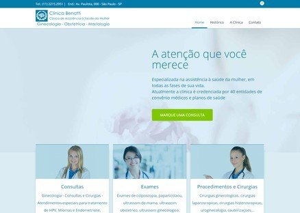 Cliente de Web Design - Clínica Benatti